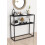 URBN Living (Black Marble) 90cm Console Table Free Standing With Metal Frame 4
