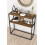URBN Living (Walnut) 90cm Console Table Free Standing With Metal Frame 5