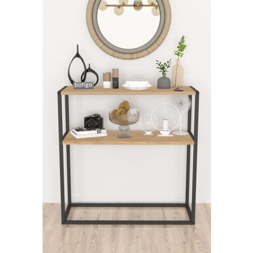 URBN Living (Sapphire) 90cm Console Table Free Standing With Metal Frame 2