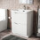 NES Home Nes Home 600mm White Basin Vanity Unit with Chrome Tap & Waste 2