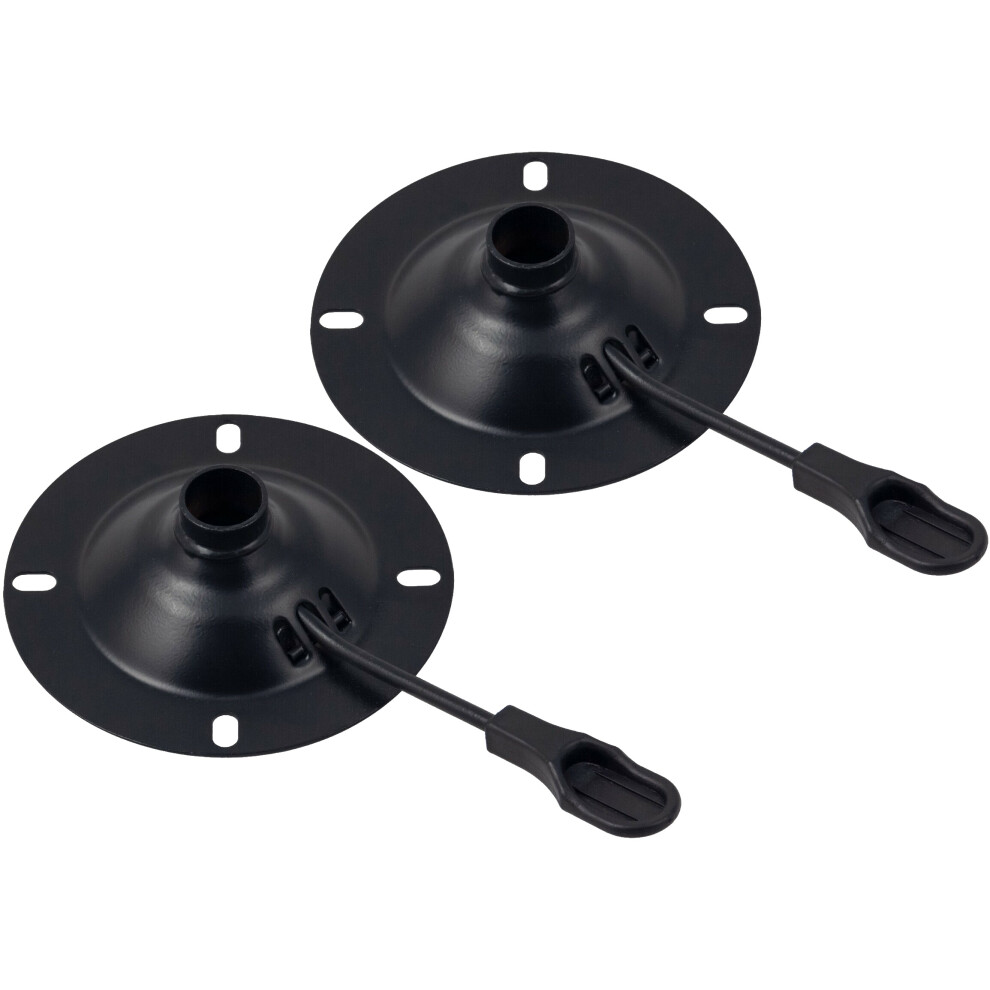 (x2) Charles Jacobs Round / Circular Office Chair Stool Base Plate Mechanism with Raise Lower Height Function