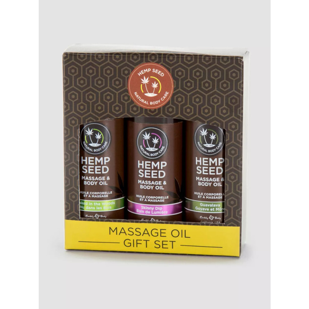 Earthly Body Hemp Seed Massage Oil Gift Set