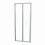 NES Home Bill 800mm Bi-Folding Shower Enclosure Door Panel Tempered Glass - Chrome 5