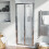 NES Home Bill 800mm Bi-Folding Shower Enclosure Door Panel Tempered Glass - Chrome 1