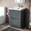 NES Home Merton 600mm Freestanding Basin Vanity Unit Dark Grey 1
