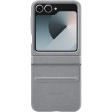 Samsung Galaxy Z Flip 6 Faux Leather/Kindsuit Case Grey - EF-VF741PJEGWW
