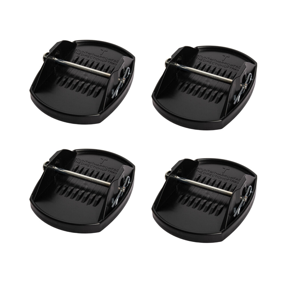 18cm x 14cm Set of 4 Black Heavy Duty Caravan Corner Steady Feet Pads