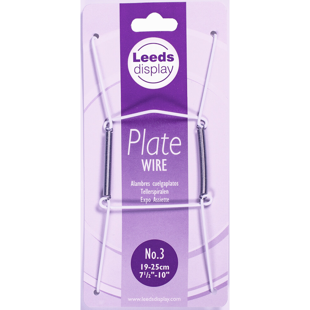 (White, No.3 :  19-25cm, 7.5"- 10") Wire Plate Hanger