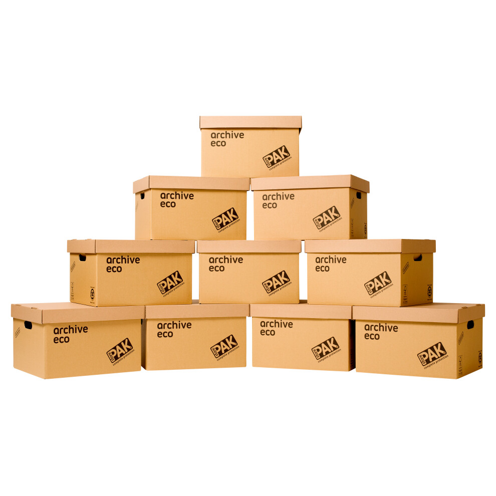 Storepak Archive Eco Cardboard Storage Boxes Pack Of 10