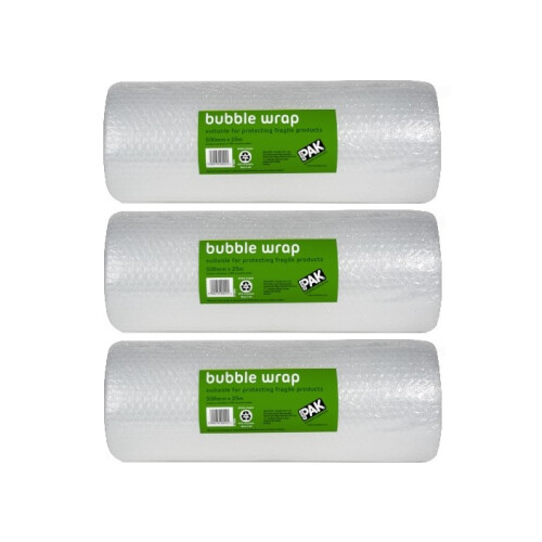 StorePAK Bubble Wrap 50cm x 25m Pack of 3