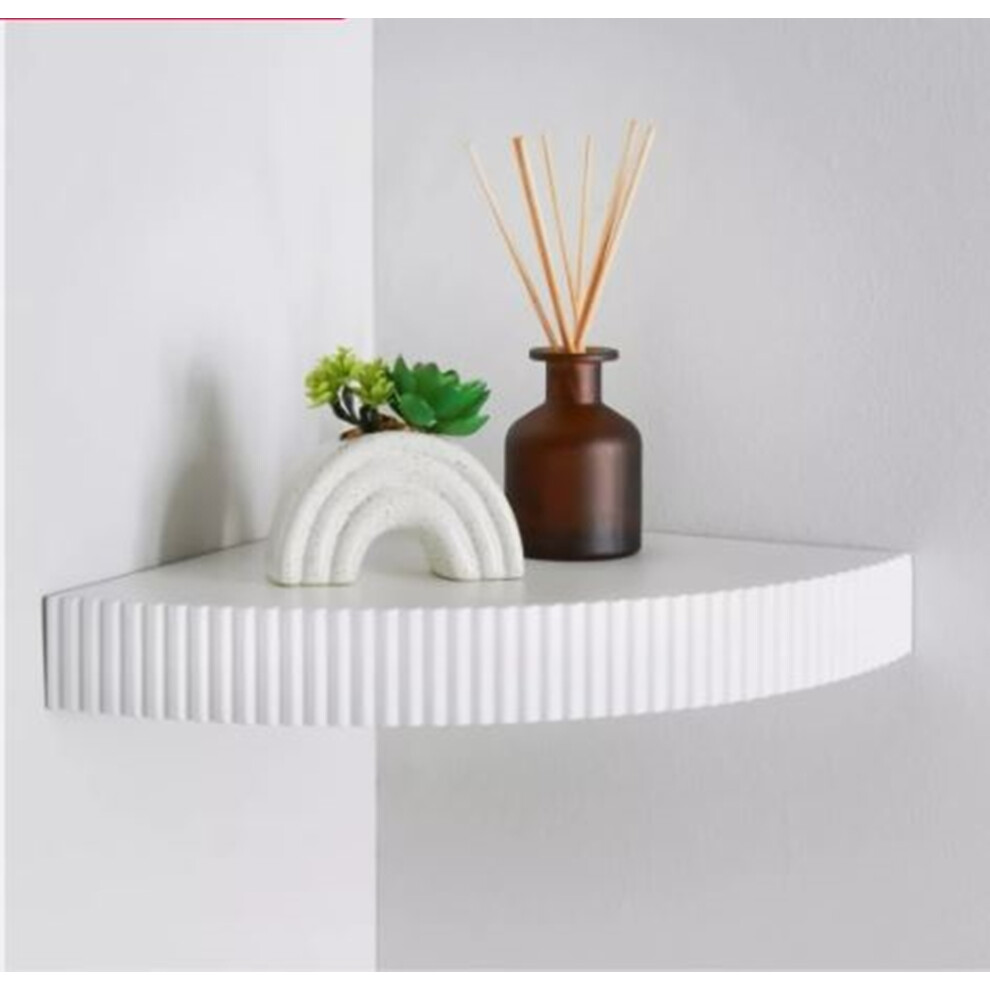 Home Ribbed Corner Shelf For home Offices, Schools To Display Decor