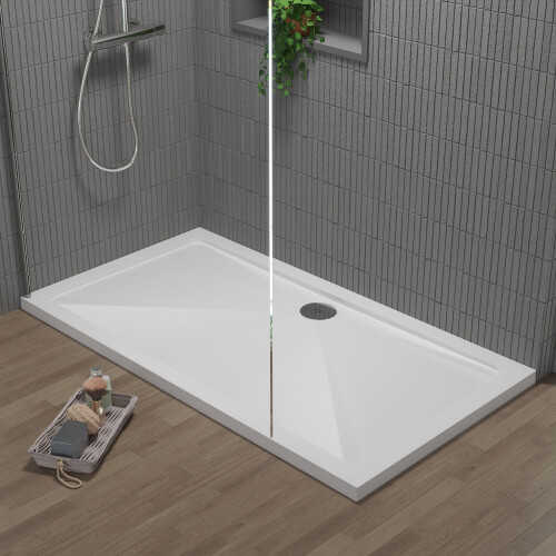 Balterley 1400mm x 760mm Premium Rectangular Shower Tray - White 2