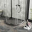 Balterley 1050mm Premium D Shape Shower Tray - Slate Grey 4