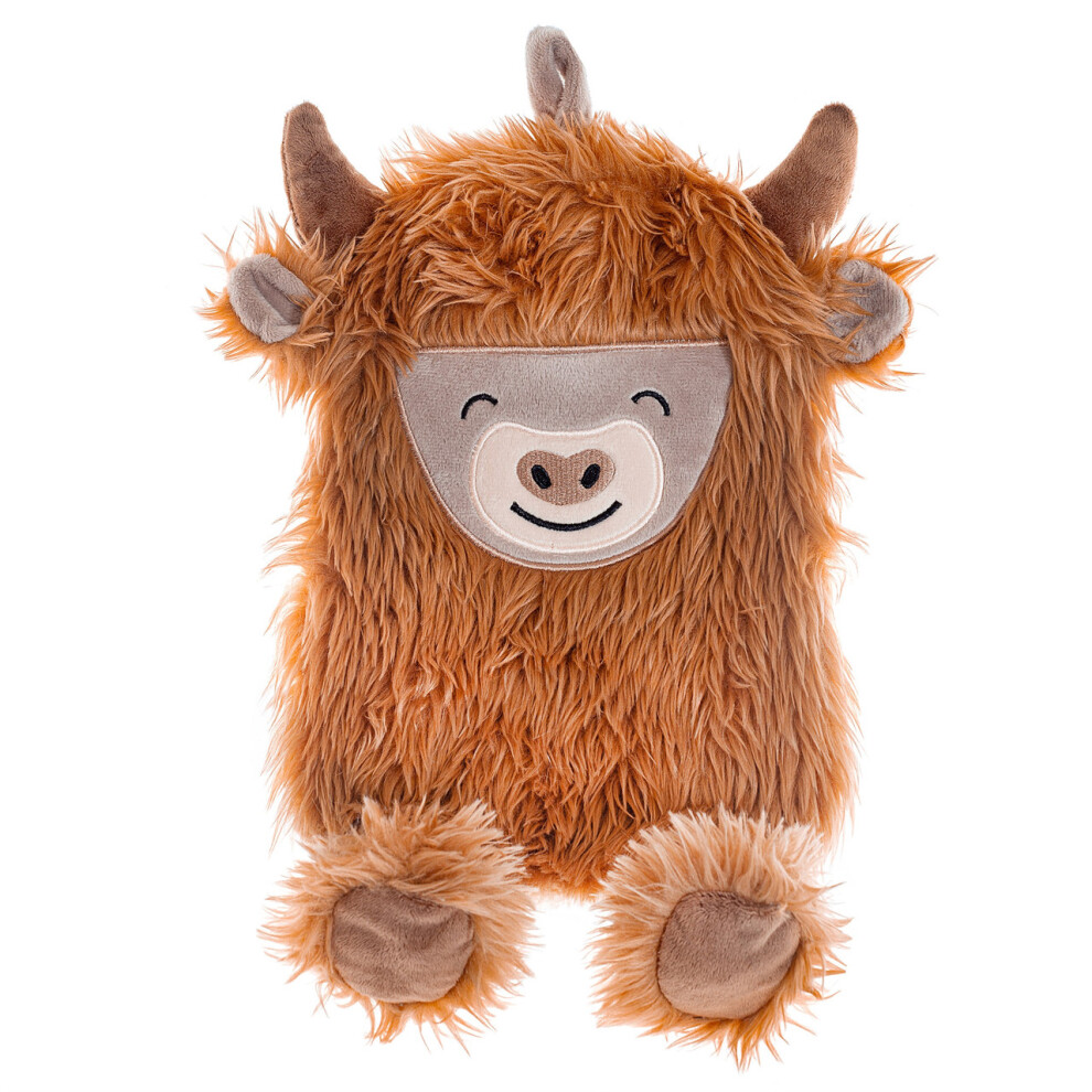 Sass & Belle Highland Cow Shaped Novelty Hot Water Bottle