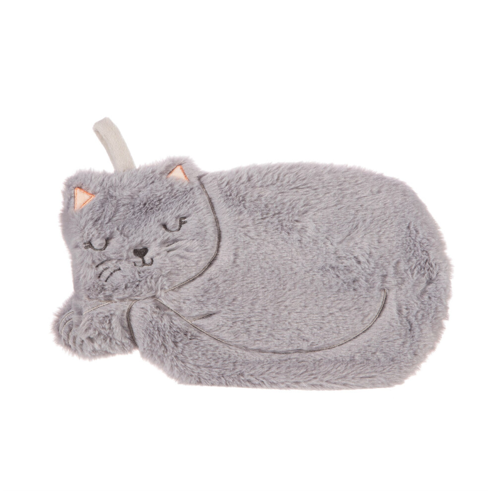 Curled Up Cat Novelty Hot Water Bottle