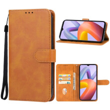 Xiaomi Redmi A2+ Leather Wallet Stand Case - Brown PU Leather with TPU, Full Protection, Card Slot, Easy Port Access