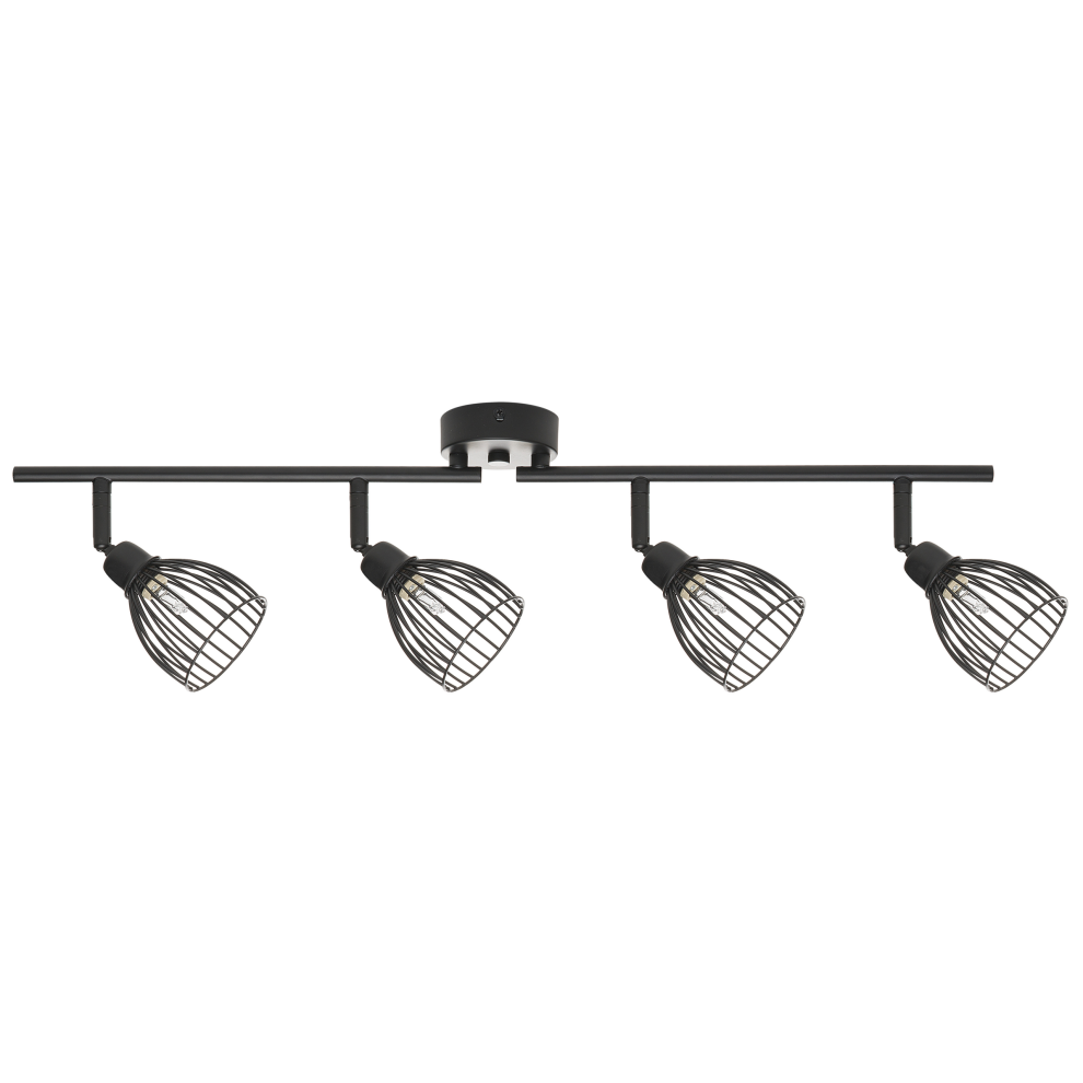 4 Light Spotlight GOLOK Adjustable Metal Black