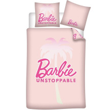 Set di Biancheria da Letto - Barbie - Copripiumino 140x200 cm - Federa 63x63 cm - Reversibile - Microfibra