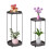(Black) 2 Tier Metal Plant Stand Pack 2 Removable Tray Top 4