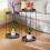 (Black) 2 Tier Metal Plant Stand Pack 2 Removable Tray Top 10