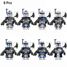 (Blue) Star Wars Building Block Toy Mini Figures Abs Plastic Model Doll Kids Fans Gift