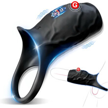 Vibrating Cock Ring Sex Toys Men Couples Penis Sleeve, Male Sex Toy 10 Modes Adult Toys Erection Penis Extender for Testicles Penis Ring Men