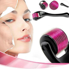 (0,5 mm) 540 aiguilles en titane – Rouleau dermique à aiguilles pour le visage – soins de la peau, beauté, massage, outils