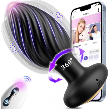 Anal Vibrators Sex Toys, Anal Toys Anal Plug with 7 Rotation&7 Vibration, Adult Toy Remote Control Vibrator Sex Toy