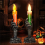 (Orange) Skull Ghosts Party Candle Lights Halloween Lights 1