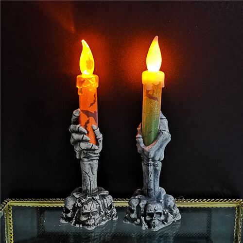(Green) Skull Ghosts Party Candle Lights Halloween Lights