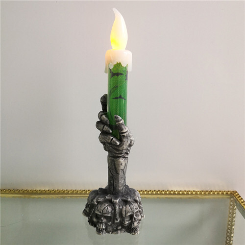 (Green) Skull Ghosts Party Candle Lights Halloween Lights 2