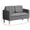Homcom HOMCOM Compact 2 Seater Sofa with Hidden Storage and Rubberwood Legs Grey 2