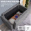 Homcom HOMCOM Compact 2 Seater Sofa with Hidden Storage and Rubberwood Legs Grey 3