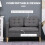 Homcom HOMCOM Compact 2 Seater Sofa with Hidden Storage and Rubberwood Legs Grey 4