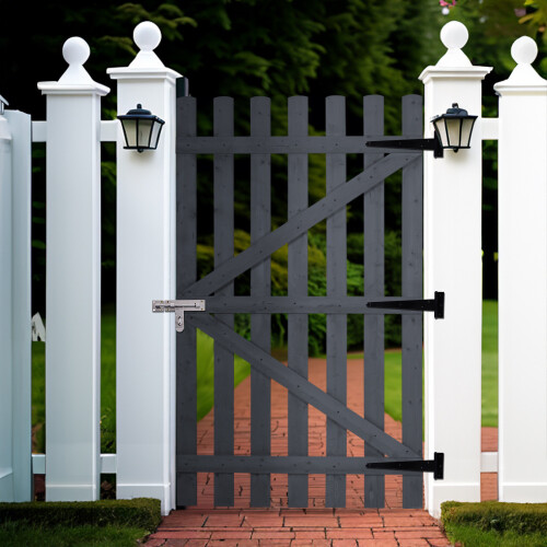 Living And Home Garden Wood Fence Gate with Latch