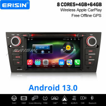 8-Core 4GB+64GB Android 13 Car Stereo for BMW E90 E91 E92 E93 M3 DAB+ GPS Radio CarPlay WiFi BT 5.0 OBD2