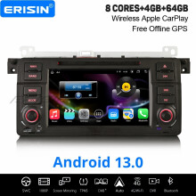 8-Core 4GB+64GB Android 13 Car Stereo for BMW 3er E46 M3 Rover 75 MG ZT DAB+ GPS Radio CarPlay WiFi BT 5.0 OBD2