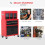 Homcom Portable Toolbox Tool Box Top Chest Cabinet Garage Storage Roll Cab Red New 4