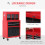 Homcom Portable Toolbox Tool Box Top Chest Cabinet Garage Storage Roll Cab Red New 6