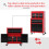 Homcom Portable Toolbox Tool Box Top Chest Cabinet Garage Storage Roll Cab Red New 5