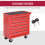 Durhand DURHAND Roller Tool Cabinet Storage Chest Box Garage Workshop 7 Drawers Red 5
