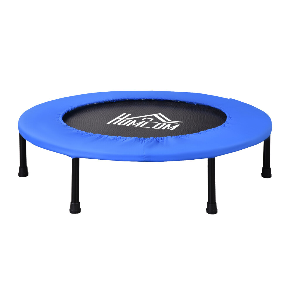 HOMCOM Φ91cm Fitness Trampoline Exercise, Max Load 100 KG, Blue Black