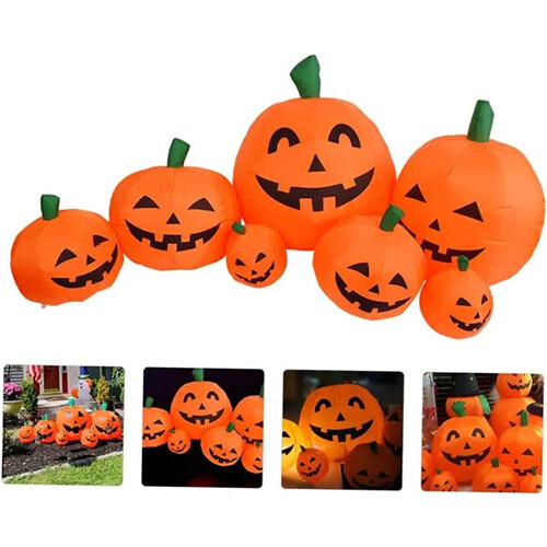 7.5ft Inflatable Pumpkin Patch Decor Party Yard Halloween Decoration 2