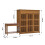 Living And Home Bamboo Entryway Storage Shoe Cabinet with Bench 7