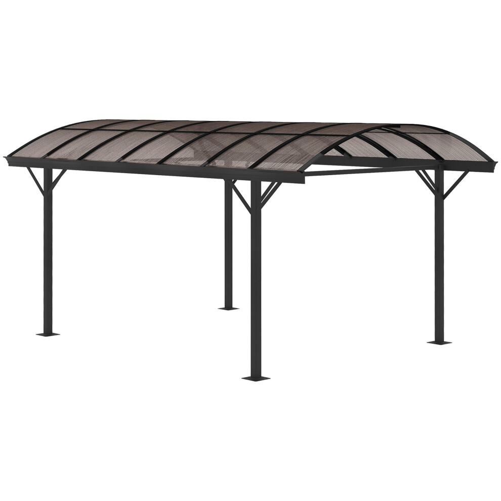 Outsunny 5 x 3(m) Garden Aluminium Pergola Gazebo Carport w/ Polycarbonate Roof