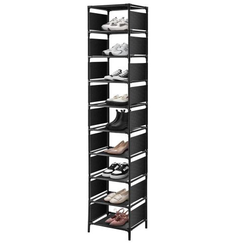 10 TIER SHOE RACK STAND COMPACT SPACE SAVING STORAGE ORGANISER SHELF