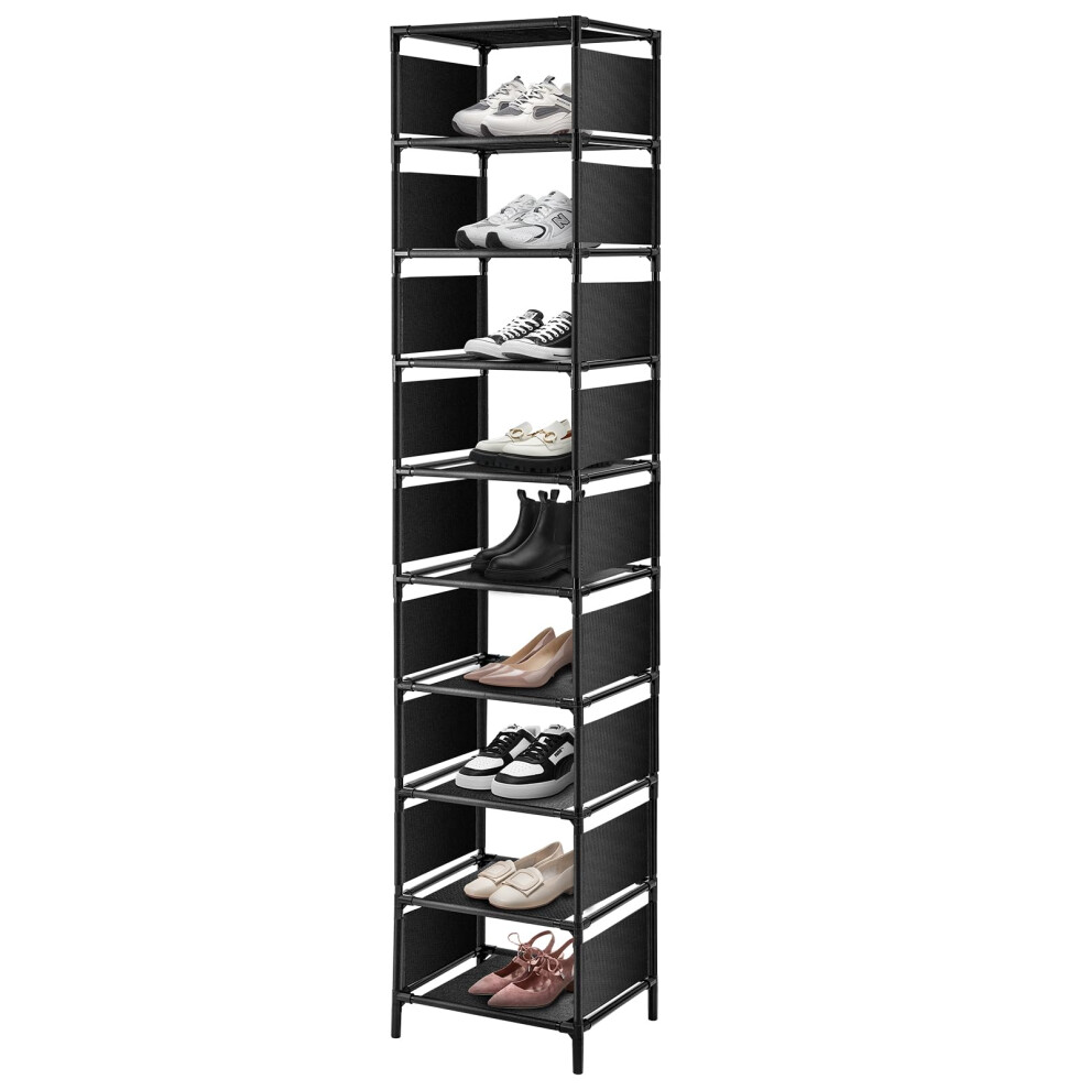 10 TIER SHOE RACK STAND COMPACT SPACE SAVING STORAGE ORGANISER SHELF