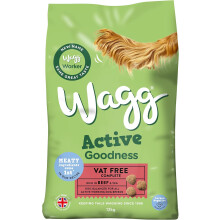 Wagg Active Goodness Complete Dry Adult Dog Food Beef & Veg 12kg - For All Active Working Dog Breeds