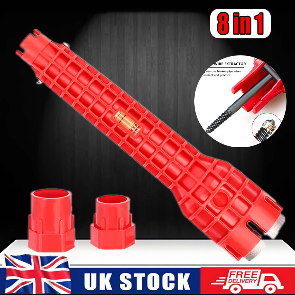 8 in1 Sink Basin Multifunction Faucet Wrench Install Tap Spanner