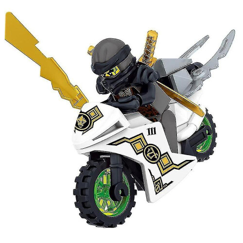 8Pcs Ninjago Motorcycle Set Minifigures Ninja Mini Figures Blocks Παιχνίδια για παιδικά δώρα για παιδιά 2